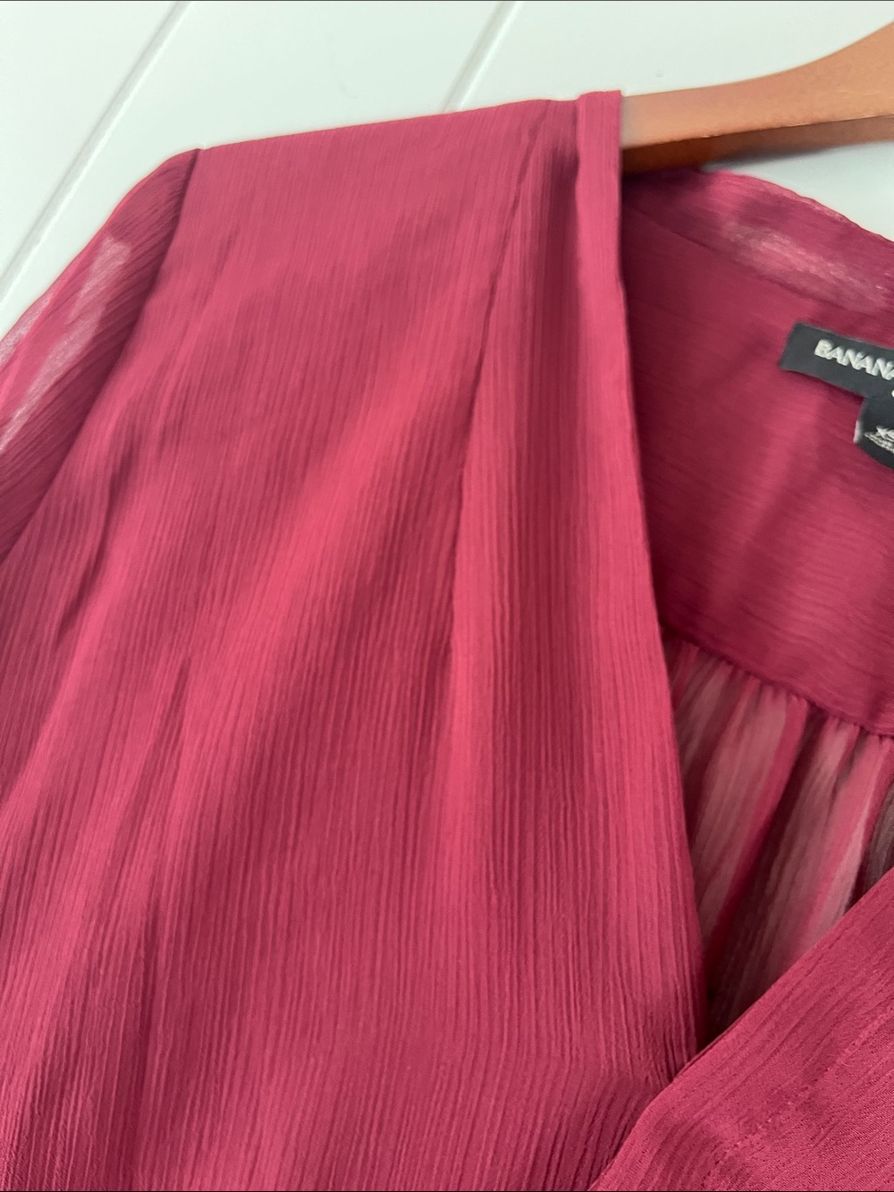 Banana Republic Raspberry Wrap-Front Blouse - Picture 10 of 11